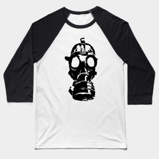 Vintage Gas Mask -- Black Edition Baseball T-Shirt